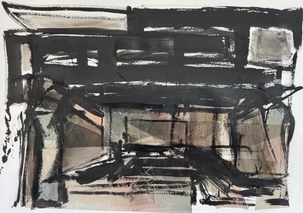de-fer-et-de-papier-moinard-collage-colle-blanche-et-encre-de-chine-sur-papier-torchon-75x107cm