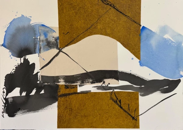 eclat-du-temps-bruno-moinard-collage-encre-et-aquarelle-sur-papier-torchon-75x107cm