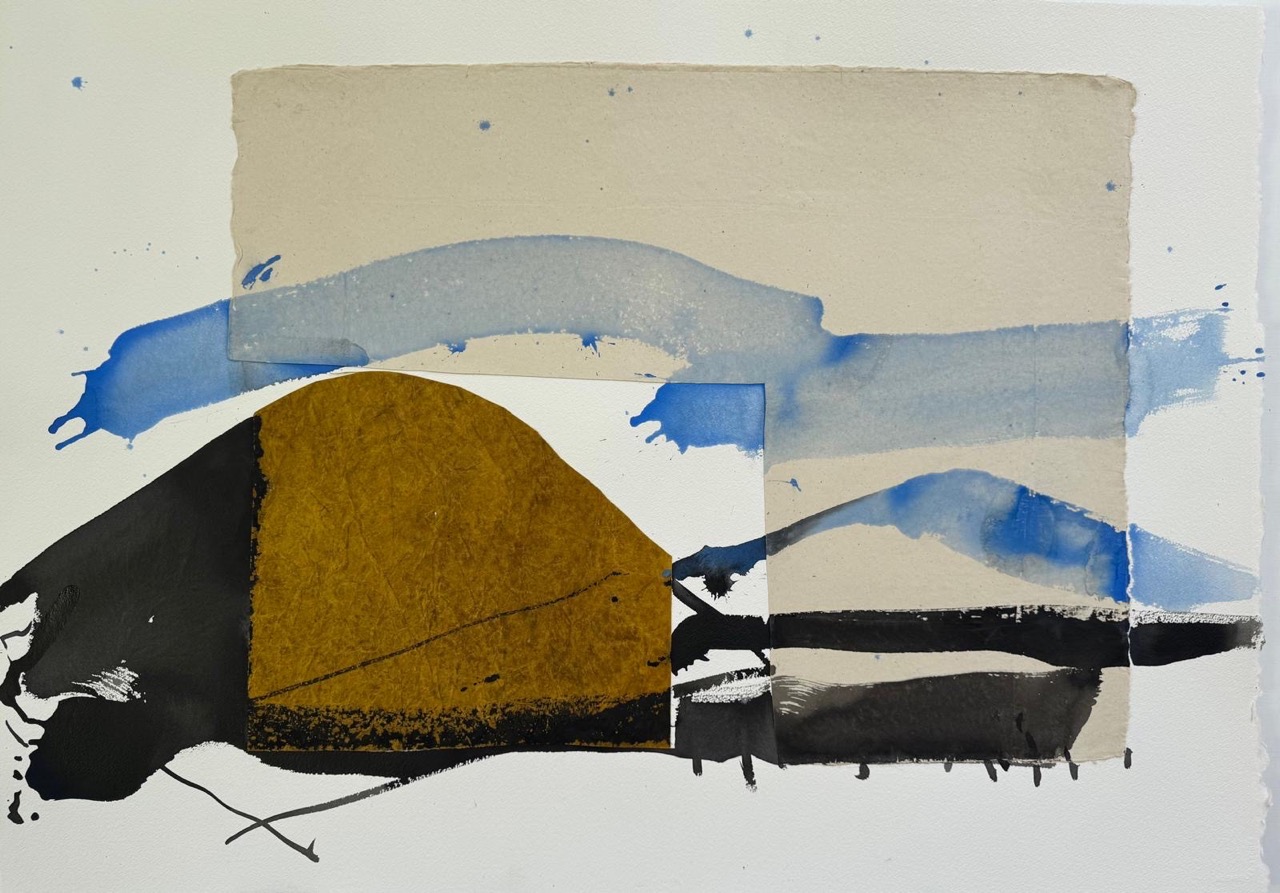 lumiere-du-lock-collage-encre-et-aquarelle-sur-papier-torchon-bruno-moinard-75x107cm